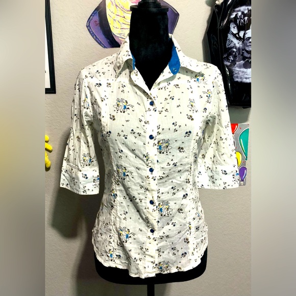 Fossil Tops - Vintage Fossil Brand Jeans Pearl Snap Rodeo Themed Button Up Top- Size Small